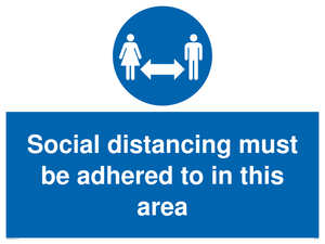 MH6188: Social distancing must be adhered to in this area