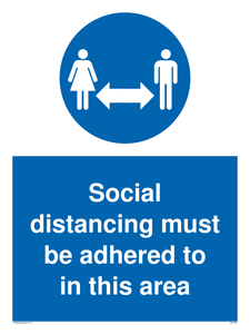 MH6188: Social distancing must be adhered to in this area