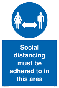 MH6188: Social distancing must be adhered to in this area