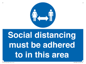 MH6188: Social distancing must be adhered to in this area