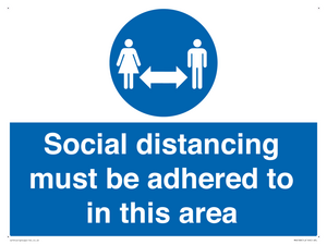 MH6188: Social distancing must be adhered to in this area