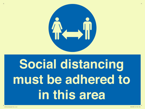 MH6188: Social distancing must be adhered to in this area