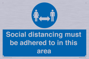 MH6188: Social distancing must be adhered to in this area