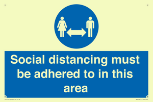 MH6188: Social distancing must be adhered to in this area