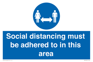 MH6188: Social distancing must be adhered to in this area