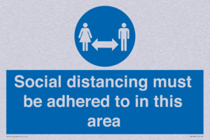 MH6188: Social distancing must be adhered to in this area