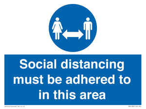 MH6188: Social distancing must be adhered to in this area
