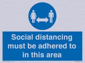MH6188: Social distancing must be adhered to in this area