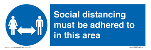 MH6188: Social distancing must be adhered to in this area