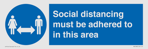 MH6188: Social distancing must be adhered to in this area