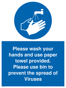 MH6200: Please wash your hands and use the paper towel provided.