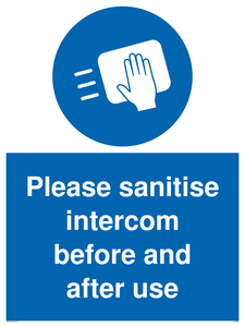 MH6202: Please sanitise intercom before and after use