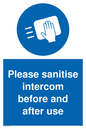 MH6202: Please sanitise intercom before and after use