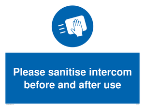 MH6202: Please sanitise intercom before and after use