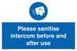 MH6202: Please sanitise intercom before and after use