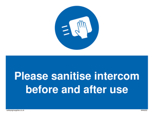 MH6202: Please sanitise intercom before and after use