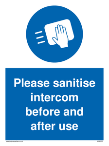 MH6202: Please sanitise intercom before and after use