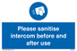 MH6202: Please sanitise intercom before and after use