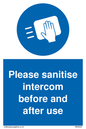 MH6202: Please sanitise intercom before and after use