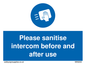 MH6202: Please sanitise intercom before and after use