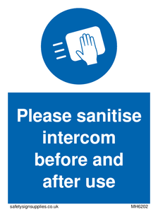 MH6202: Please sanitise intercom before and after use