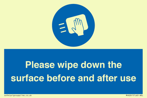 MH6241: Please wipe down the surface before and after use