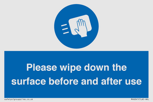 MH6241: Please wipe down the surface before and after use