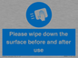 MH6241: Please wipe down the surface before and after use