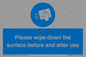 MH6241: Please wipe down the surface before and after use