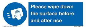 MH6241: Please wipe down the surface before and after use