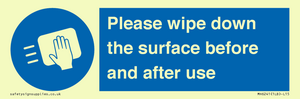 MH6241: Please wipe down the surface before and after use