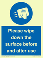 MH6241: Please wipe down the surface before and after use