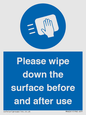 MH6241: Please wipe down the surface before and after use