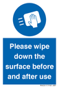 MH6241: Please wipe down the surface before and after use
