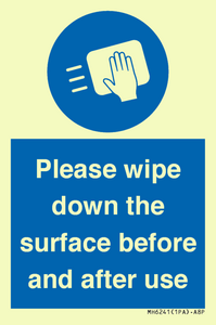 MH6241: Please wipe down the surface before and after use