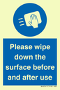MH6241: Please wipe down the surface before and after use