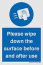 MH6241: Please wipe down the surface before and after use