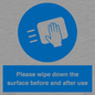 MH6241: Please wipe down the surface before and after use