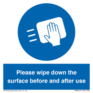 MH6241: Please wipe down the surface before and after use