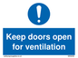 MH6258: Keep doors open for ventilation