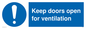 MH6258: Keep doors open for ventilation