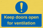 MH6258: Keep doors open for ventilation