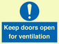 MH6258: Keep doors open for ventilation