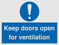 MH6258: Keep doors open for ventilation