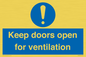 MH6258: Keep doors open for ventilation
