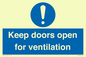 MH6258: Keep doors open for ventilation