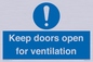 MH6258: Keep doors open for ventilation