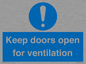 MH6258: Keep doors open for ventilation