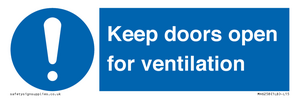 MH6258: Keep doors open for ventilation