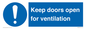 MH6258: Keep doors open for ventilation